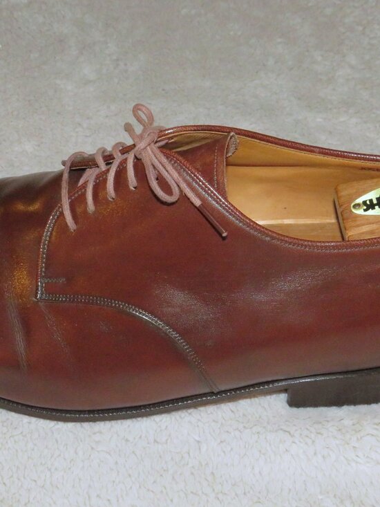 E. Vogel Bespoke Brown Calf Leather Plain Toe Derby 11 EE main image 9